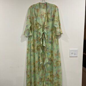 Italian Fairy Multi Floral cape Made in Italy Size 46 / 14 USA